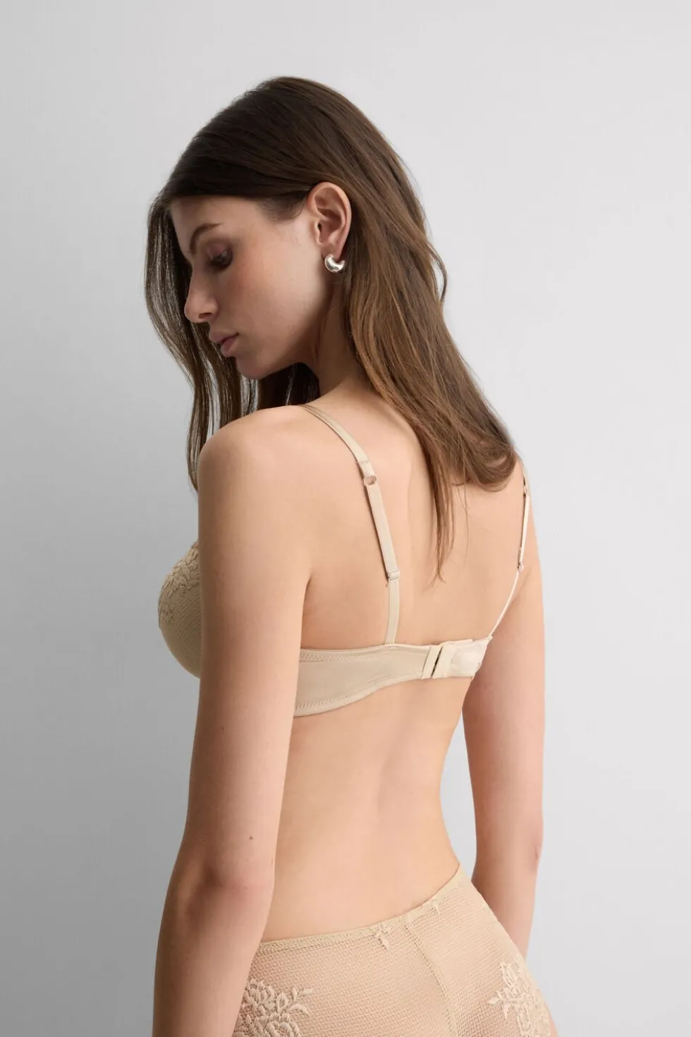 Silky Flowers Sofia Silk and Lace Balconette Bra