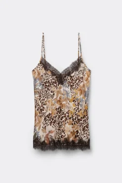 Simply Iconic Animal Print Viscose Satin Top