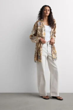 Simply Iconic Animal Print Viscose Satin Kimono