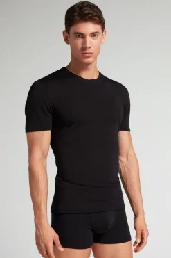 Stretch Merino Wool Short-Sleeve T-Shirt
