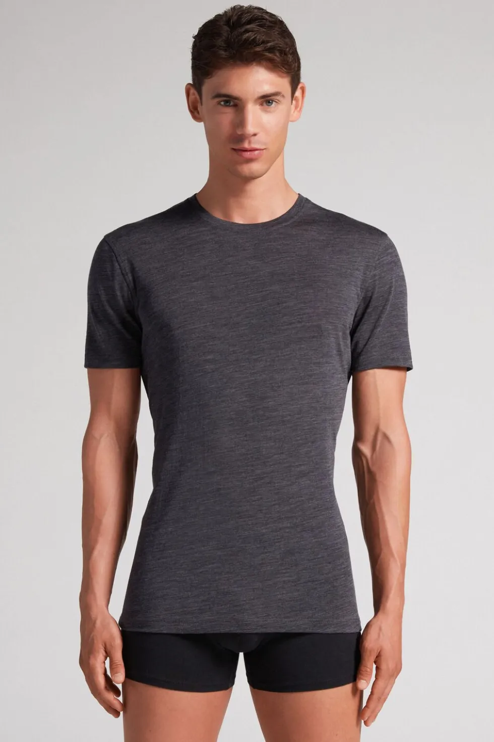 Stretch Merino Wool Short-Sleeve T-Shirt
