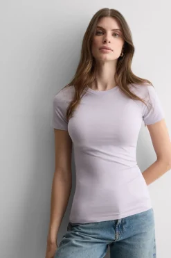 Stretch Superior Cotton Short Sleeve Top