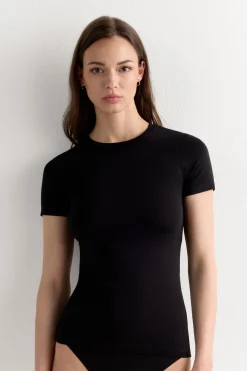 Stretch Superior Cotton Short Sleeve Top