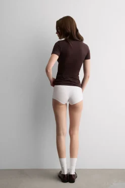 Stretch Superior Cotton Short Sleeve Top