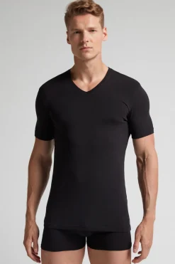 Stretch Superior Cotton V-Neck T-Shirt