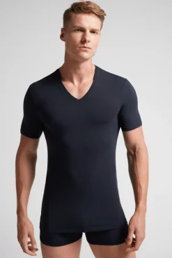 Stretch Superior Cotton V-Neck T-Shirt