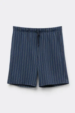 Stripe Print Cotton Shorts