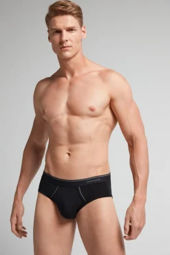 Superior Cotton Briefs with Exposed Elastic