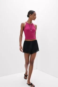 Superior Cotton Ribbed Crop Top