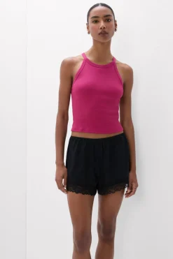 Superior Cotton Ribbed Crop Top
