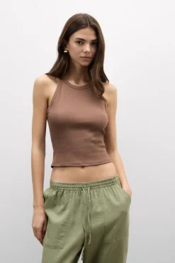 Superior Cotton Ribbed Crop Top