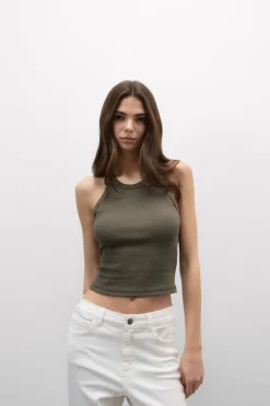 Superior Cotton Ribbed Crop Top