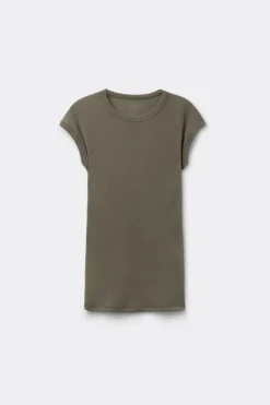 Superior Cotton Ribbed Short Sleeve Top