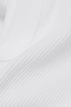 Superior Cotton Ribbed Short Sleeve Top