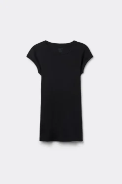 Superior Cotton Ribbed Short Sleeve Top