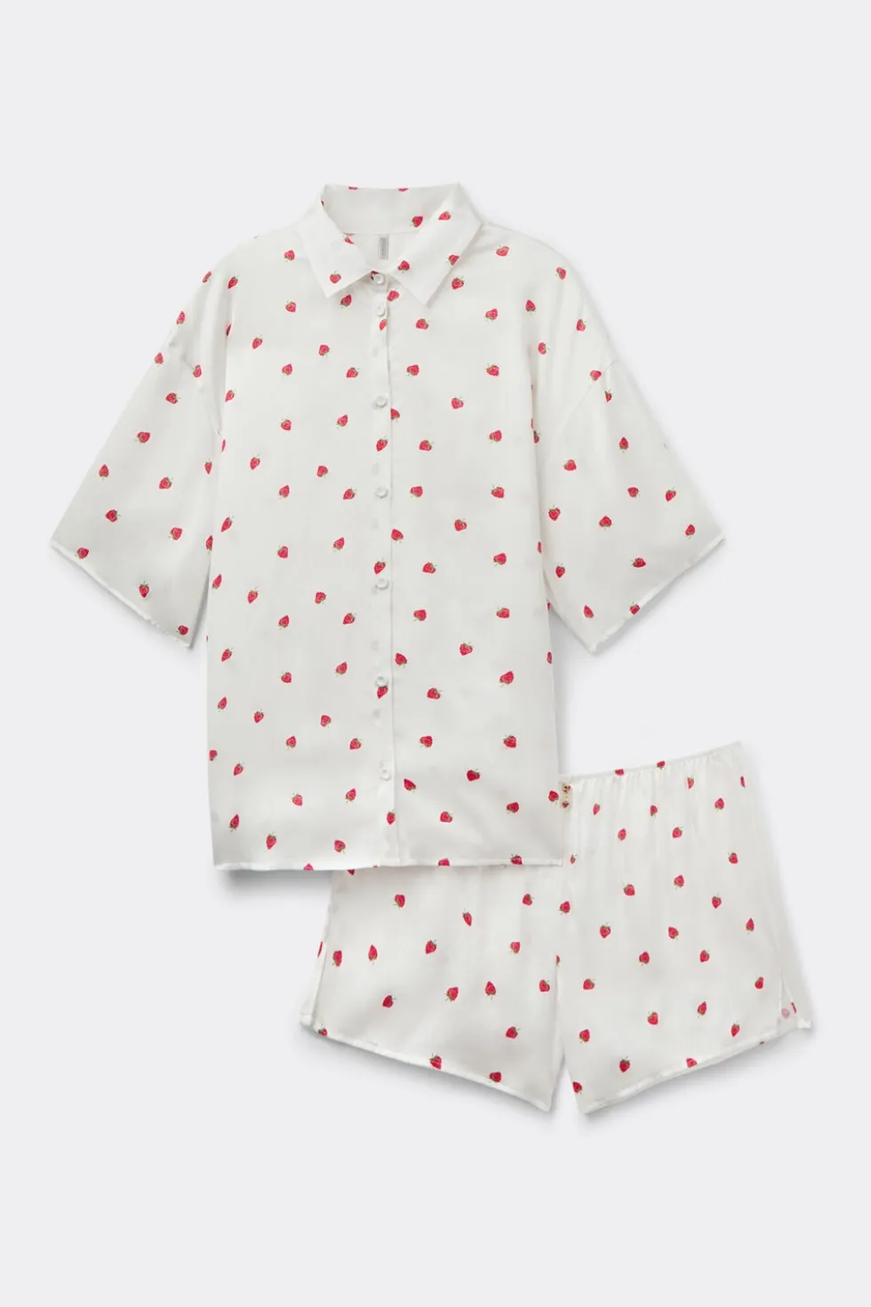 Sweet as a Berry Viscose Satin Short Pajamas