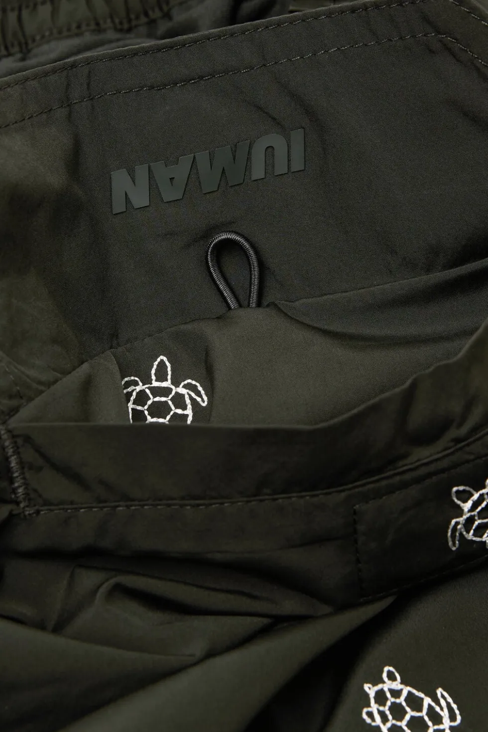 Swim Trunks with Embroidered Turtles