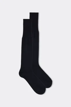 Tall Cashmere-Silk-Cotton Blend Socks