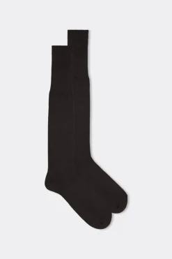 Tall Cashmere-Silk-Cotton Blend Socks