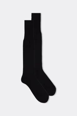 Tall Cashmere-Silk-Cotton Blend Socks