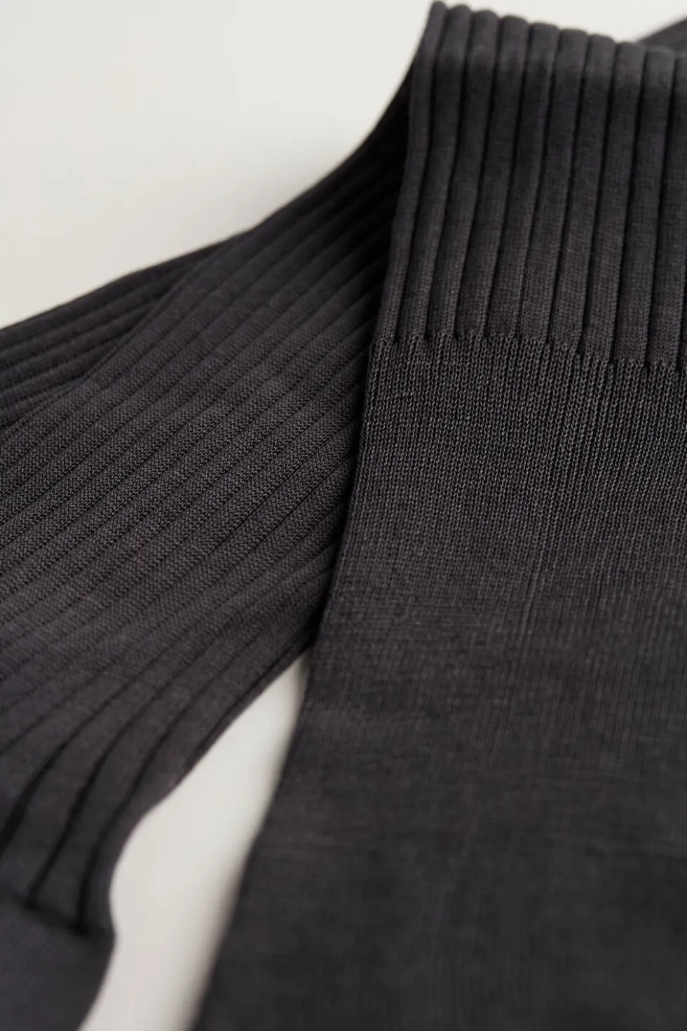 Tall Ribbed Egyptian Cotton Socks