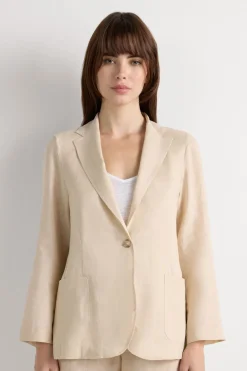 The Pure Linen Jacket in Linen Fabric