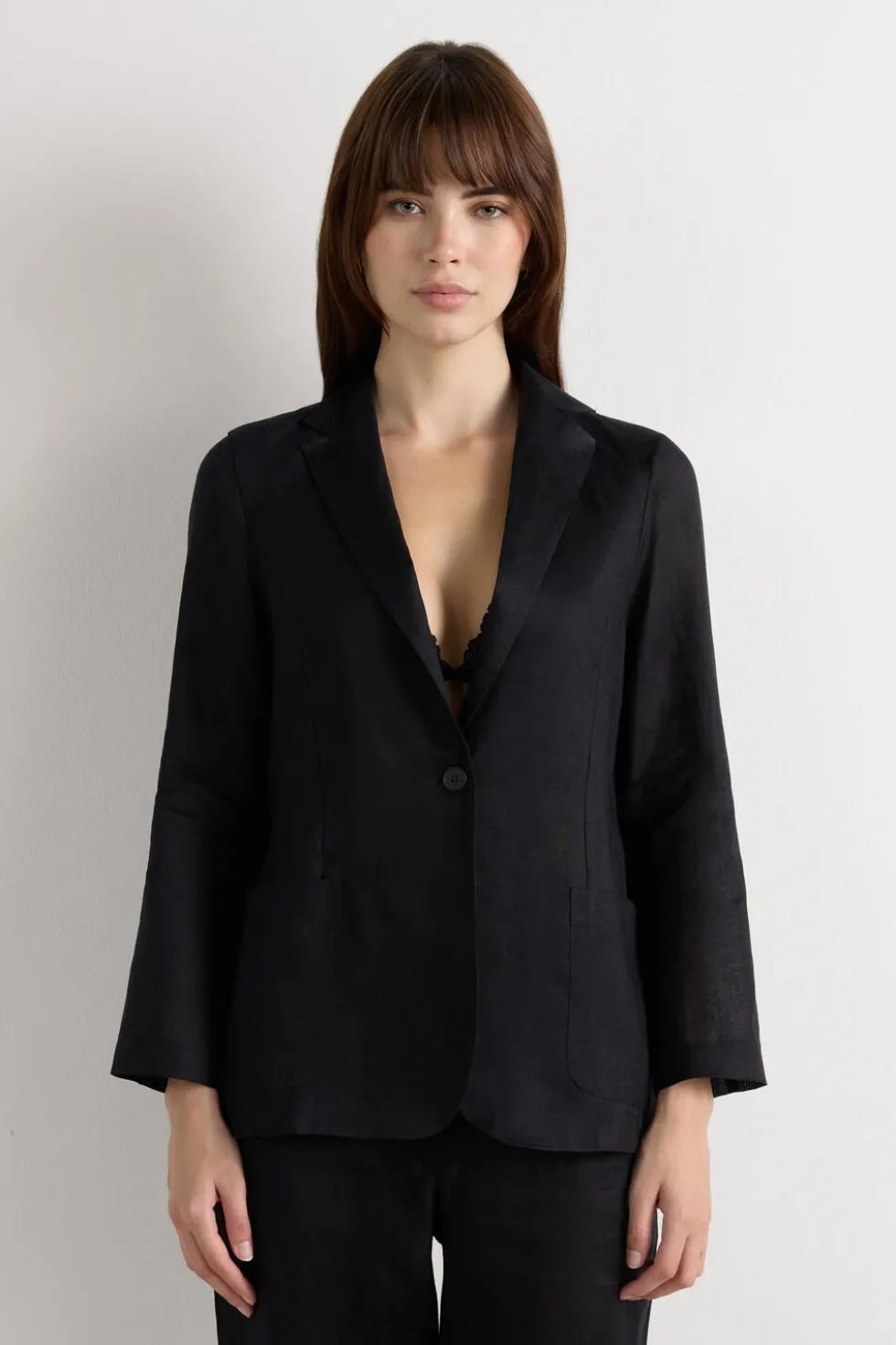 The Pure Linen Jacket in Linen Fabric