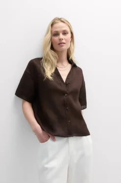 The Pure Linen Short Sleeve Shirt in Linen Fabric