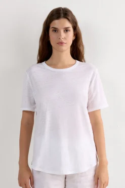 The Pure Linen Short Sleeve Top in Linen