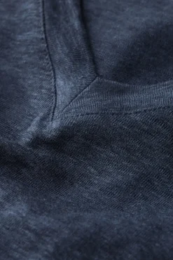 The Pure Linen Short Sleeve V-Neck Top in Linen