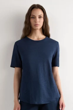 The Pure Linen Short Sleeve Top in Linen