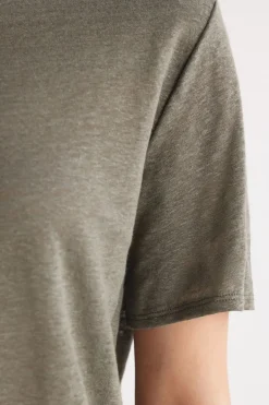 The Pure Linen Short Sleeve Top in Linen