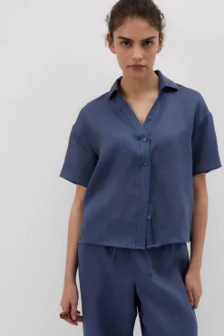 The Pure Linen Short Sleeve Shirt in Linen Fabric