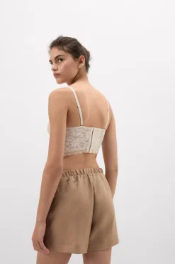 The Pure Linen Shorts in Linen Fabric