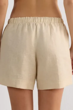 The Pure Linen Shorts in Linen Fabric