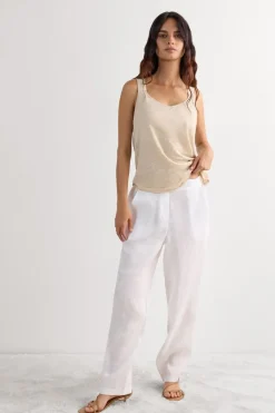 The Pure Linen Tank Top in Linen