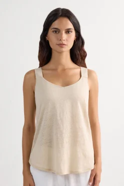 The Pure Linen Tank Top in Linen