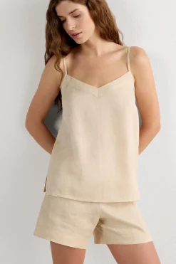The Pure Linen Top in Linen Fabric