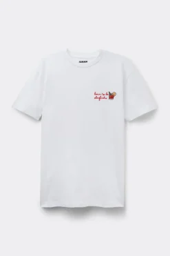 T-Shirt in 100% Cotton with Embroidery