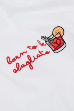 T-Shirt in 100% Cotton with Embroidery