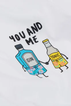 T-Shirt in 100% Cotton with You & Me Embroidery