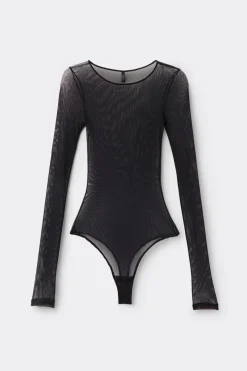Tulle Crew Neck Bodysuit