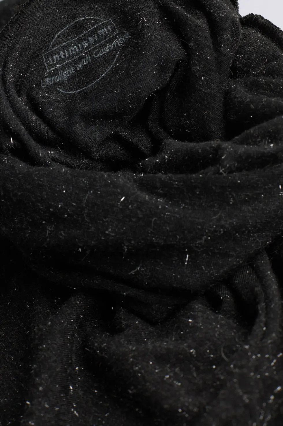 Turtleneck Top in Modal Light with Cashmere Lamé