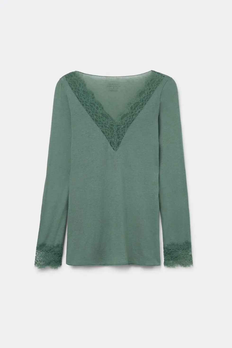 Ultralight Cashmere Lace Long Sleeve Shirt