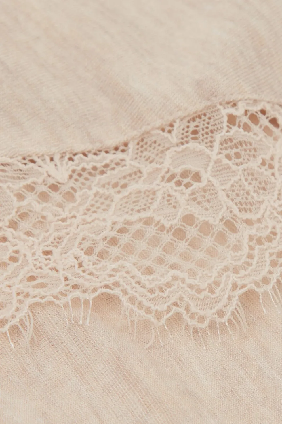 Ultralight Cashmere Lace Long Sleeve Shirt