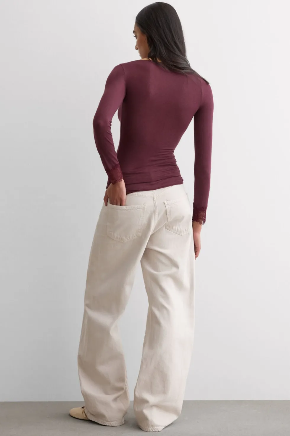 Ultralight Cashmere Lace Long Sleeve Shirt