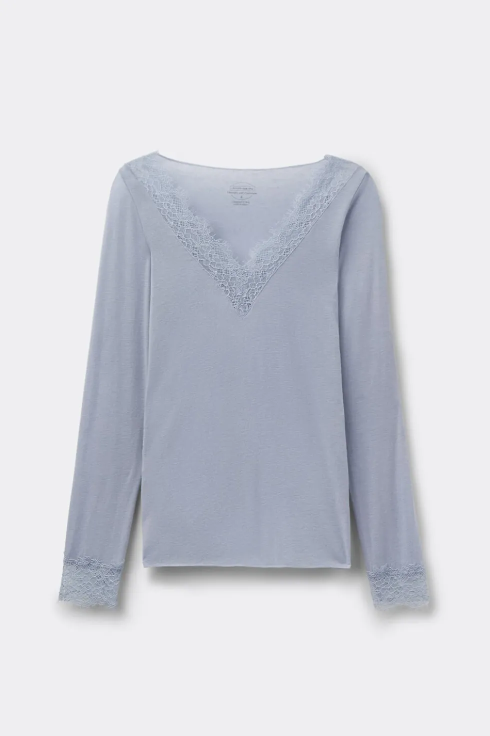 Ultralight Cashmere Lace Long Sleeve Shirt