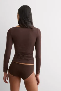 Ultralight Cashmere Lace Long Sleeve Shirt