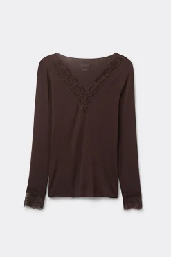 Ultralight Cashmere Lace Long Sleeve Shirt