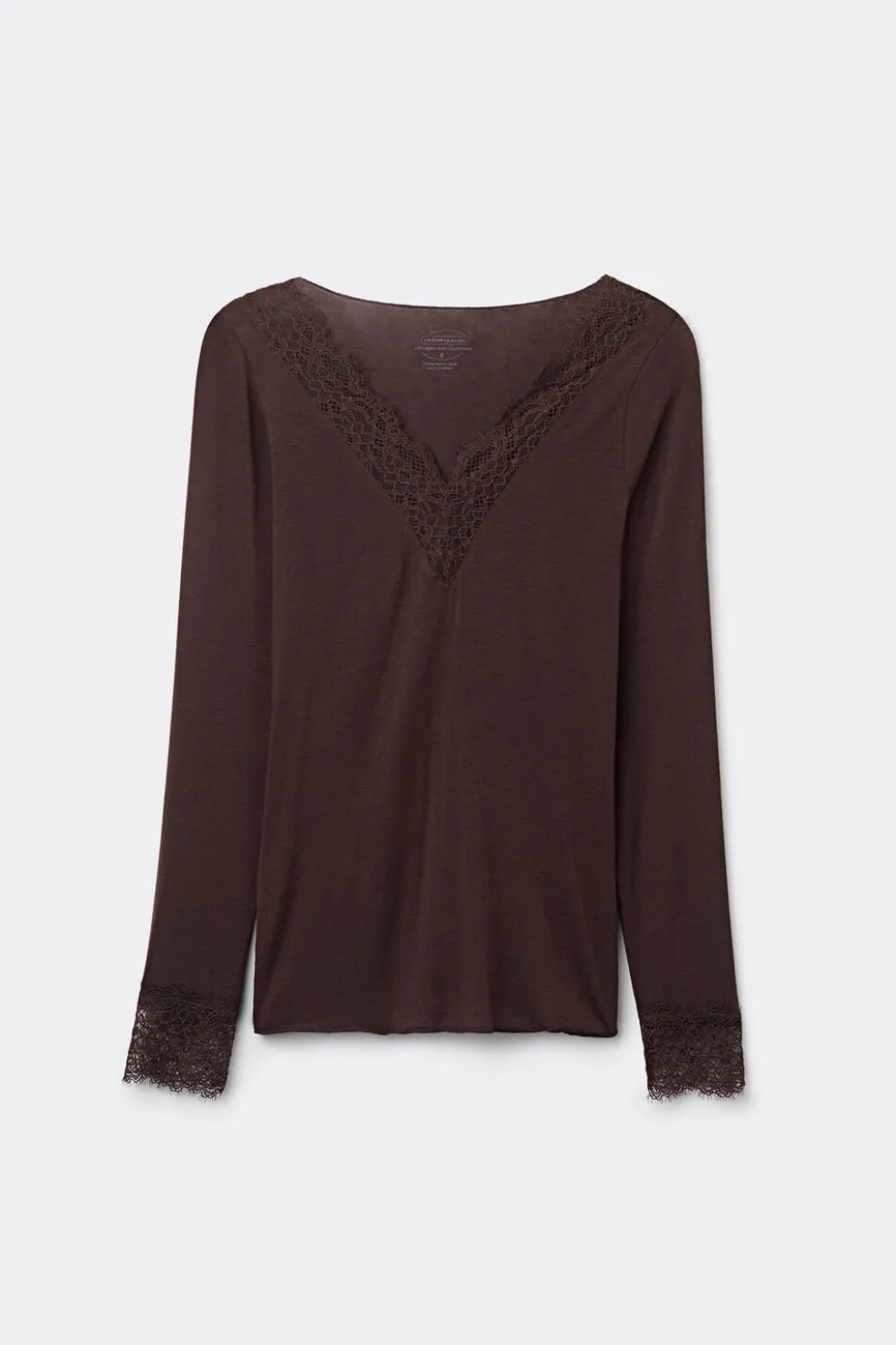 Ultralight Cashmere Lace Long Sleeve Shirt